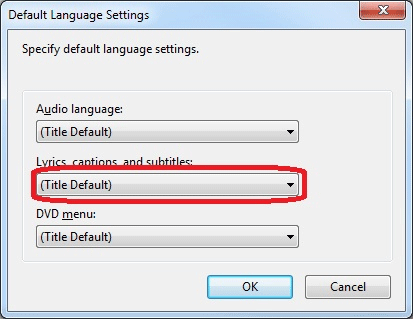 Default Language Settings